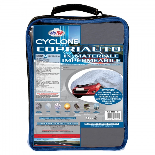 Тент автомобильный CYCLONE M 440x175x120 см MARANELLO COPRIAUTO IMPERMEABILE MISURA