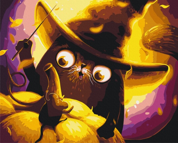 Картина по номерам Котик Волшебник ©Марианна Пащук 40x50 см Brushme 