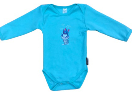 Боди унисекс Bambinelli бирюзовый р.68 бирюзовый с рисунком Б301-5 