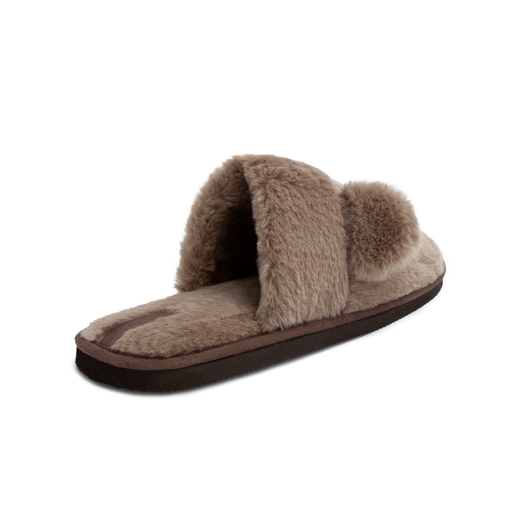 Тапки домашние Twins HS меховые с ушками р.40 бежевый