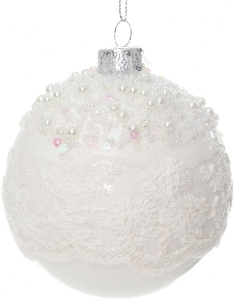 Шар стеклянный d80 JF140415 белый