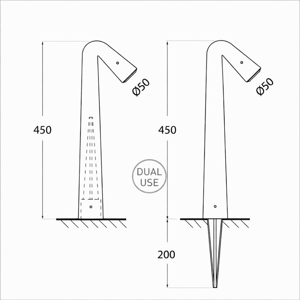 Светильник уличный напольный FUMAGALLI STEVEN G9 1,7 Вт IP67 черный