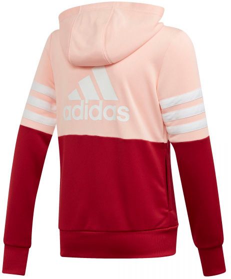 Спортивний костюм Adidas YG HOOD PES TS ED4639 р. 158 червоно-рожевий