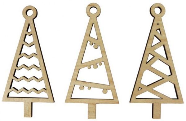 Набор заготовок Елочки сказочные 3 шт. 4801635 Rosa Talent 