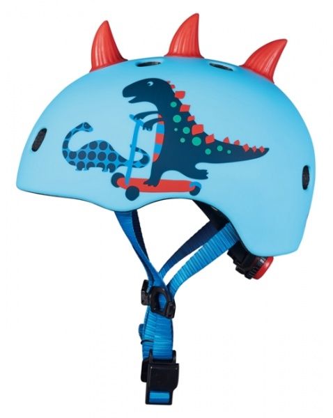 Шолом захисний Micro Mobillity Systems Micro PC 3D scootersaurus AC2095BX р. M блакитний