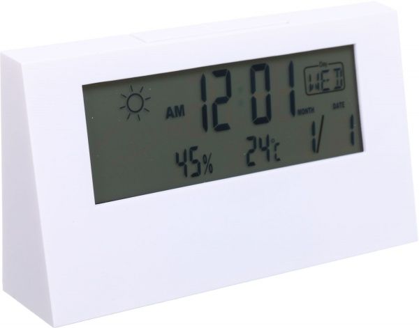 Часы настольные Spirit 13.5х3.1х7.4 см белые