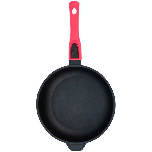 Сковорода с антипригарным покрытием съемая ручка + стеклянная крышка 22 см Титанал 2206РС Biol