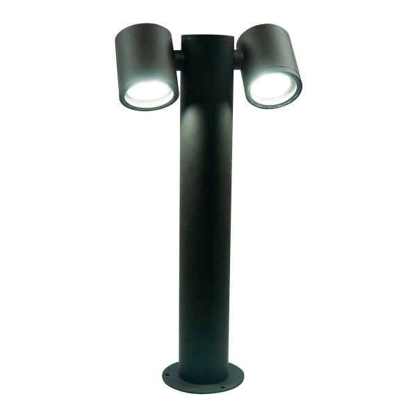 Столбик Polux Pino-2 44 см GU10 IP44 черный 