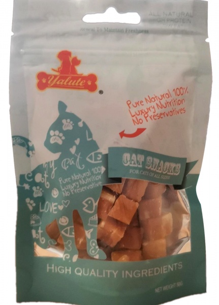 Снеки Yalute Foods Chicken and Codfish Dices кубики з курки та тріски 50 г