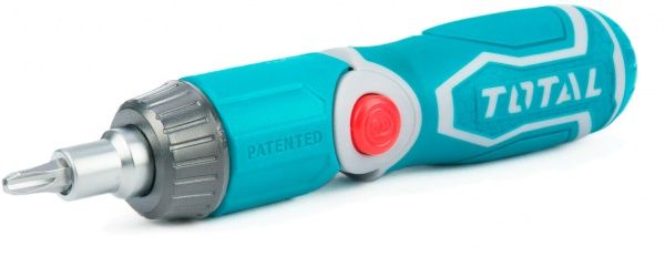 Отвертка Total с храповым механизмом + биты 12 шт. 13 шт. TACSD30136