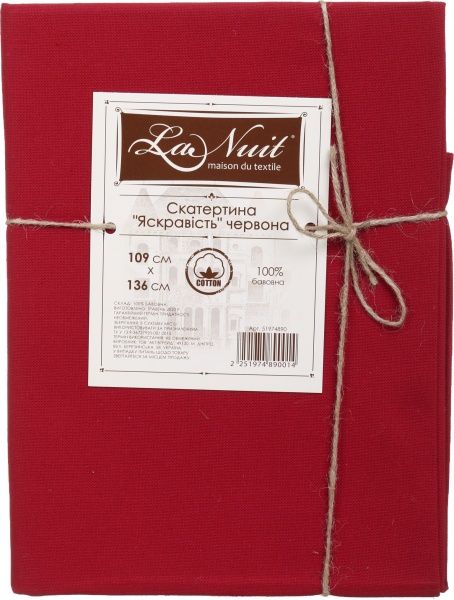 Скатерть Красочность 109x136 см красный La Nuit 