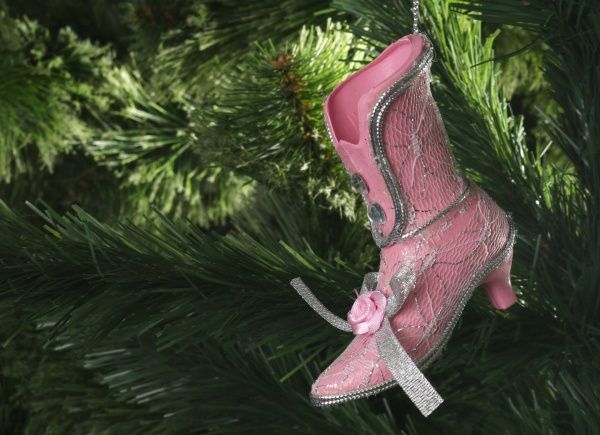 Подвеска Королевский сапог розовый 8,3 см DL110259D  