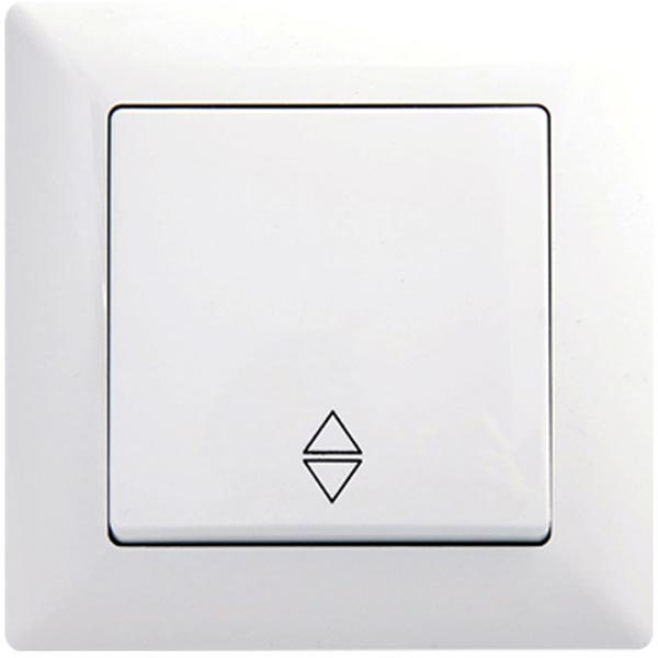 Вимикач прохідний одноклавішний Gunsan Visage без підсвітки 16 А 250В IP20 білий