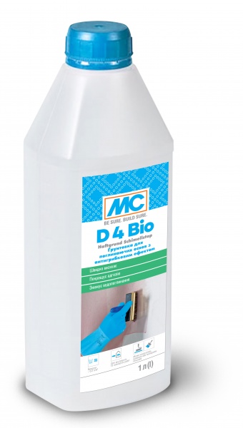 Ґрунтовка фунгіцидна адгезійна МС Bauchemie D4 Bio для поглинаючих основ з антигрибковим ефектом 1 л 