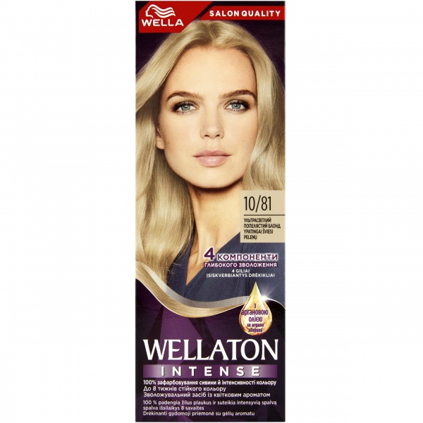 Фарба для волосся Wella 10/81 Ультрасвітлий попелястий блонд 110 мл
