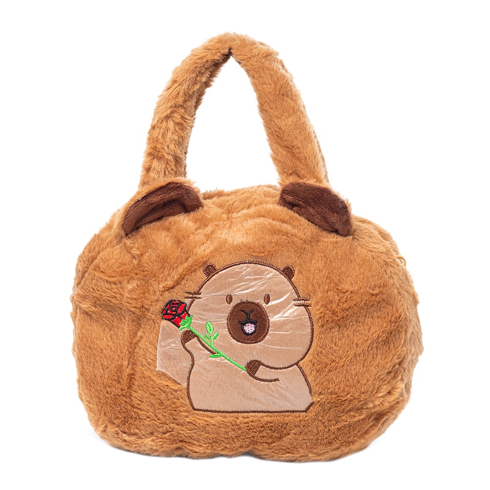 Сумка-мешок ZiBi Capybara 20x16x5 см коричневый