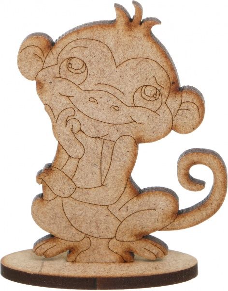 Фігурка Кумедна мавпочка на підставці 65 мм МДФ 