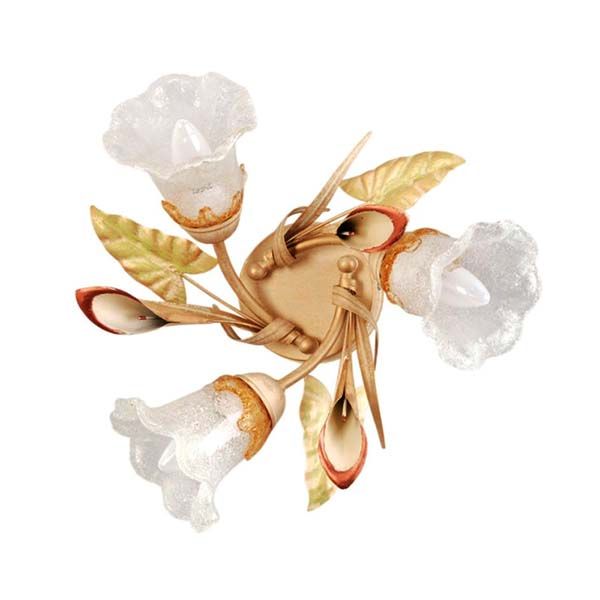 Люстра стельова Геотон НПБ 01-3х60-450 Рома-337 3xE14 кремовий 