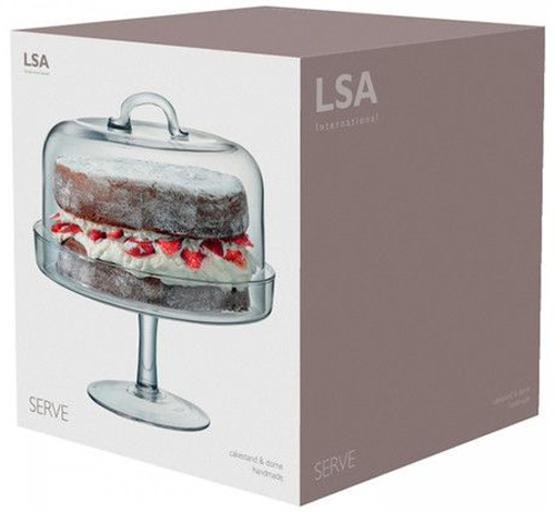 Тортниця із кришкою на ножці Serve G875-25-301 LSA 