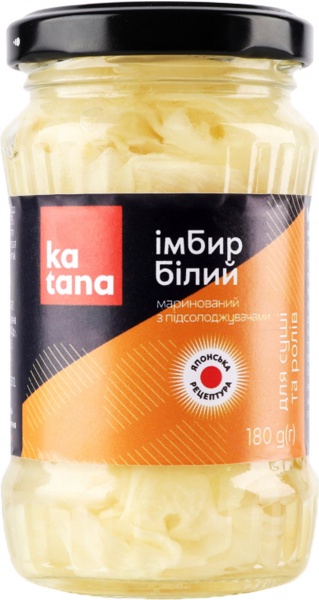 Имбирь Katana маринованный белый 180 г