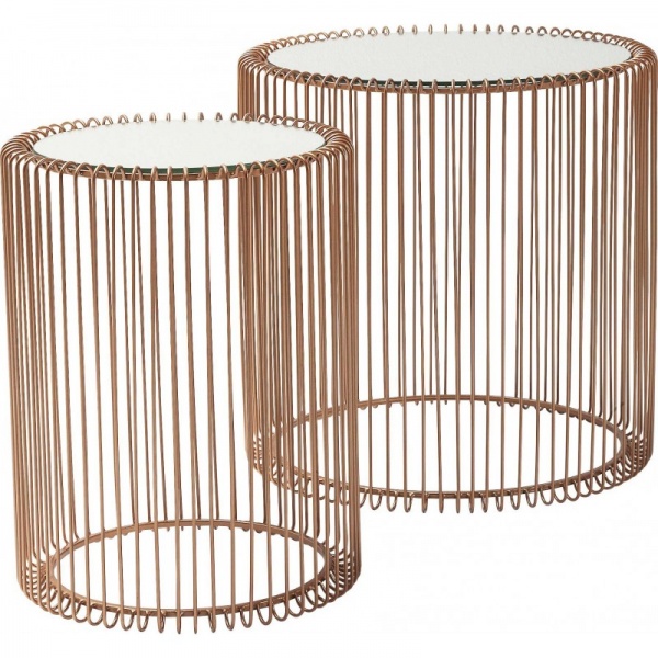 Стол декоративный KARE Design Wire copper , набор из 2 шт 