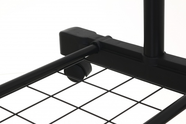 Держатель для одежды PROзапас 950х1340х430х1100 (1840) мм одинарный передвижной с нижней полкой черный