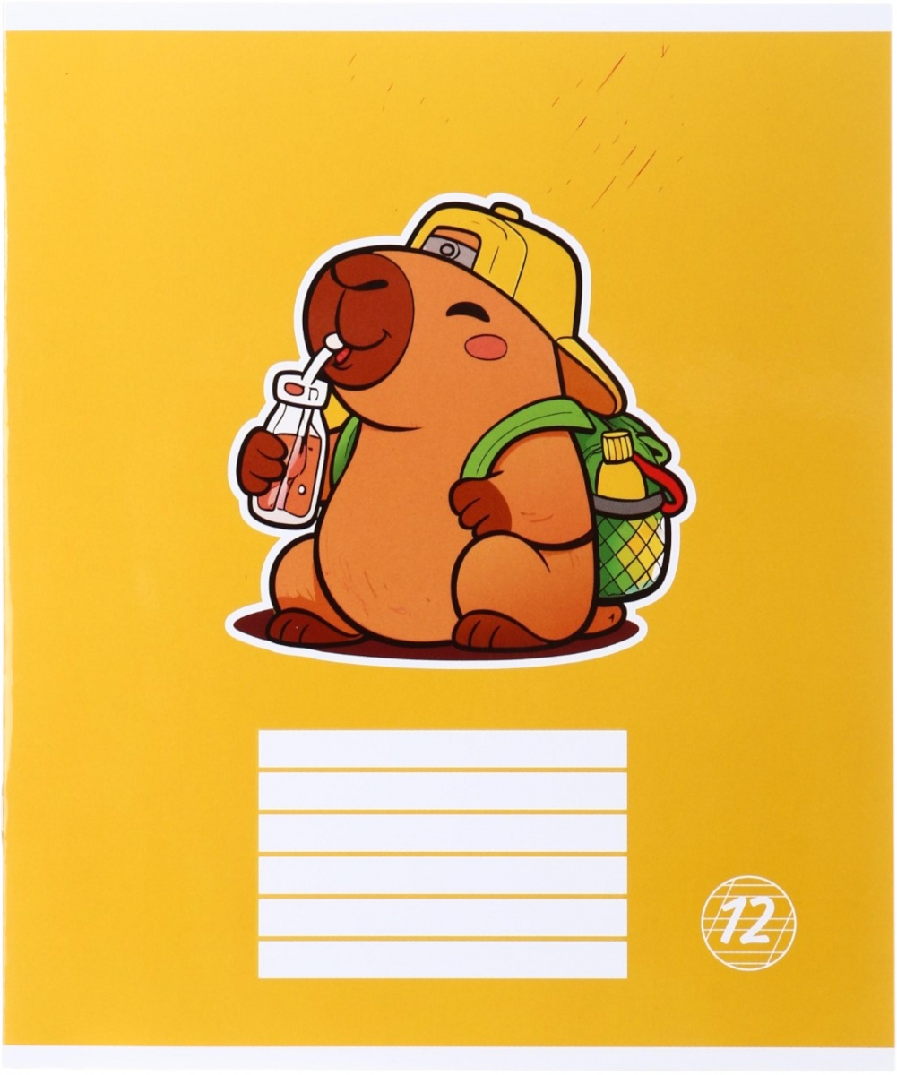 Зошит шкільний Capybara_26 12 аркушів у косу лінію Nota Bene — фото 1