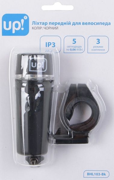 Фонарь велосипедный черный BHL103-Bk