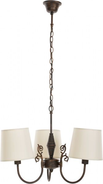 Люстра подвесная Интеркласс 3xE14 античная бронза H9309-3 