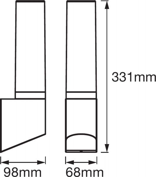 Світильник вуличний настінний Ledvance Endura Style Lantern Flare (Wall) 7 Вт IP44 чорний 