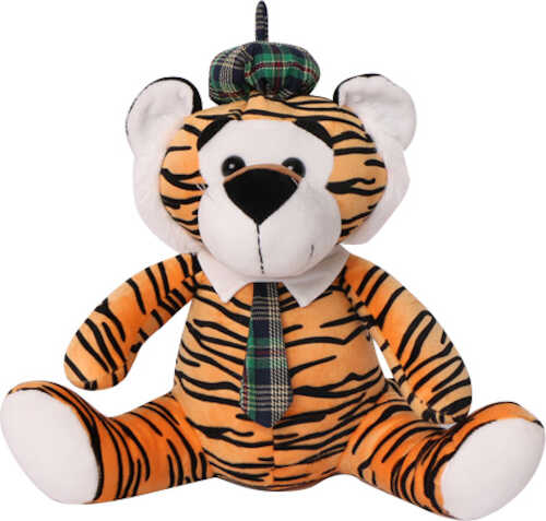 Сувенир новогодний тигр в кепке и галстуке 25 см 