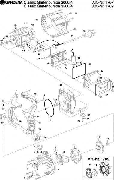 Насос садовий Gardena 3500/4 Classic 1709 