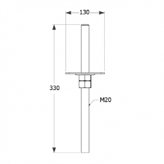 Опора колони регульована заливна 130x330x3,0 мм 1 шт. 
