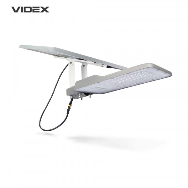 Світильник на сонячній батареї Videx LED вуличний ліхтар автономний 30W 5000K 30 Вт IP65 сірий 26697 