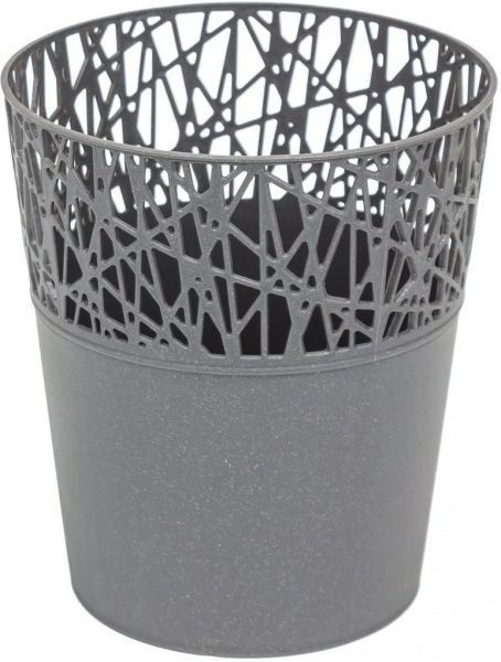 Кашпо пластиковое Prosperplast City круглый 2,8л серый (78991-405) 
