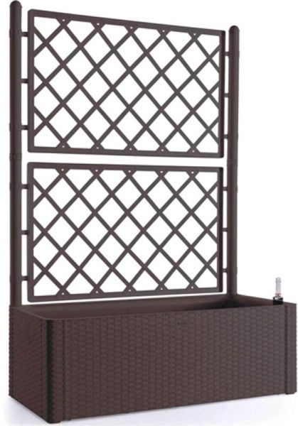 Вазон пластиковый Stefanplast Deluxe прямоугольный 90л коричневый (75761) 