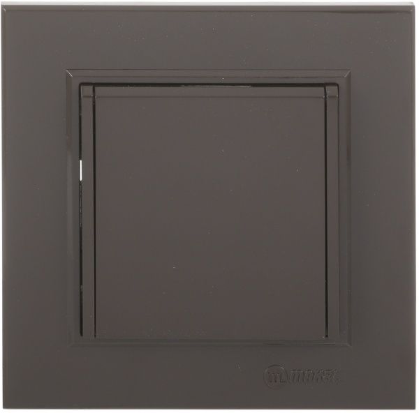 Розетка із заземленням Makel Karea без шторок з кришкою коричневий