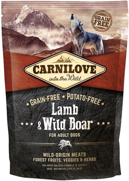 Корм Carnilove сухой для собак, ягненок и дикий кабан, 1,5 кг