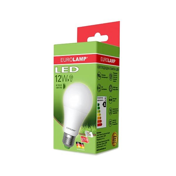 Лампа светодиодная Eurolamp 3 шт./уп. 12 Вт A60 матовая E27 220 В 3000 К MLP-LED-A60-12273(3) 