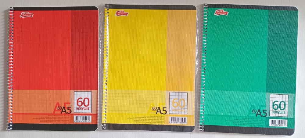 Зошит загальний А5 60 арк на спіралі