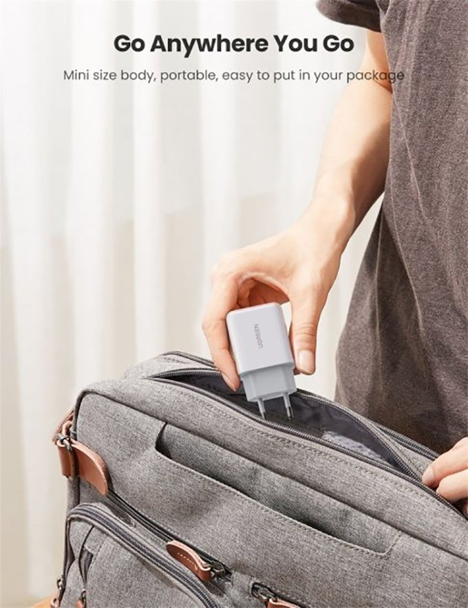 Сетевое зарядное устройство UGREEN CD122 18W QC3.0 USB Fast Charger 3A White (10133)