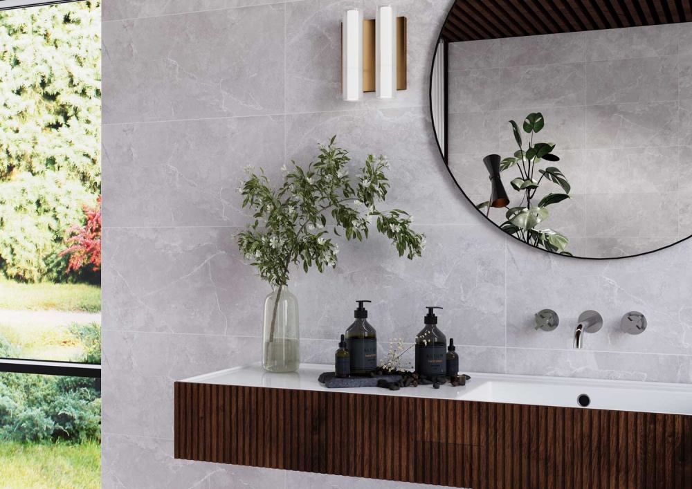 Плитка Cersanit Teneza light grey glossy 29,7x60 cм