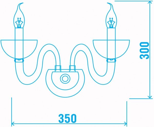 Бра Victoria Lighting 2x40 Вт E14 коричневый Toscana 