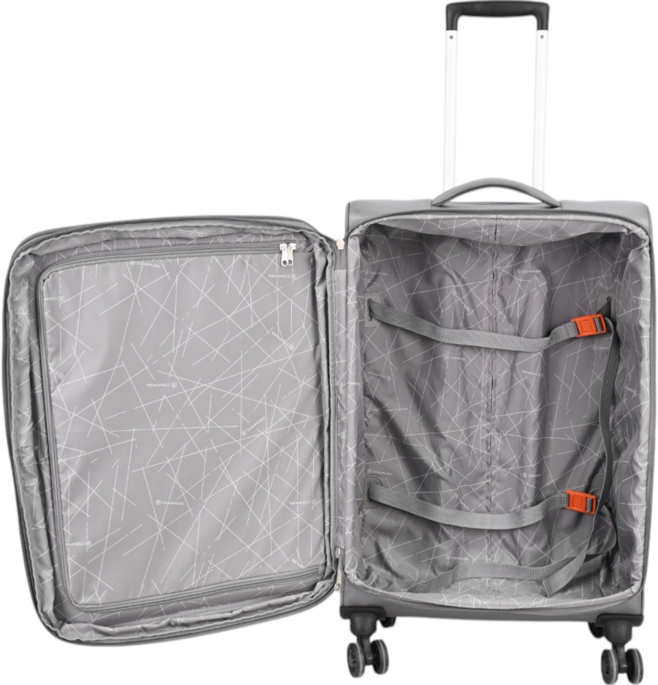 Чемодан Compass MS-3006 35 л серый 55x39x20 см S