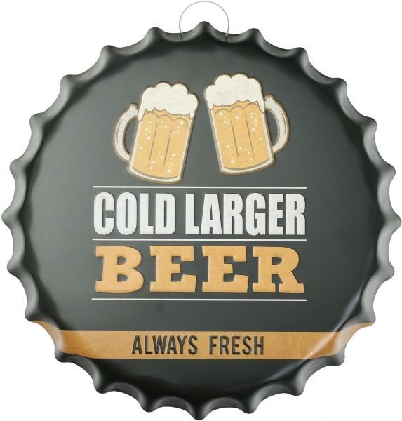 Декор настінний Кришка від пляшки Beer 40 см d40 