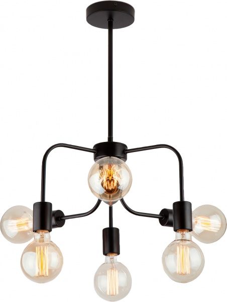 Люстра підвісна Strotskis Avion 6x40 Вт E27 чорний 70058/6 