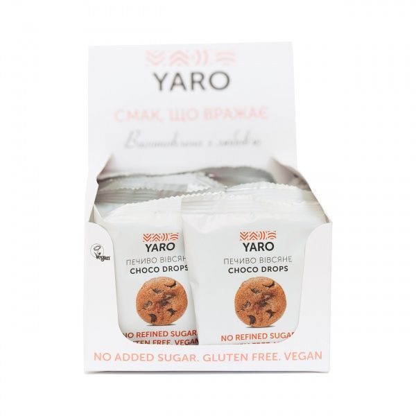 Печиво вівсяне YARO Choco Drops 2 шт. 36 г 