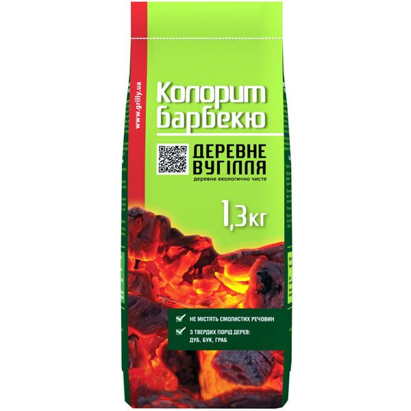 Уголь древесный Колорит Барбекю 1.3 кг