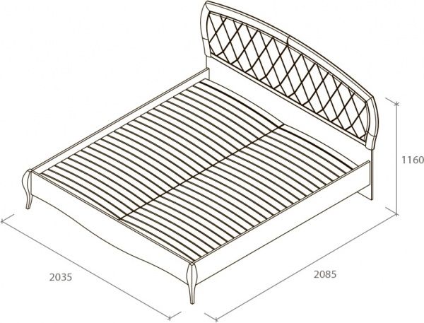 Ліжко Aqua Rodos San Remo SRBed-180-БГ 180x200 см білий глянець 