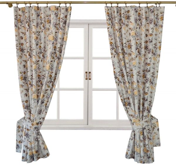 Комплект штор ORO Роза коричневая La Nuit